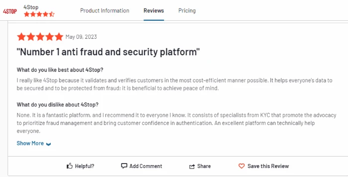 4Stop's Client Reviews