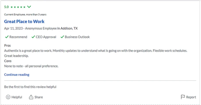 Authentix's Client Reviews