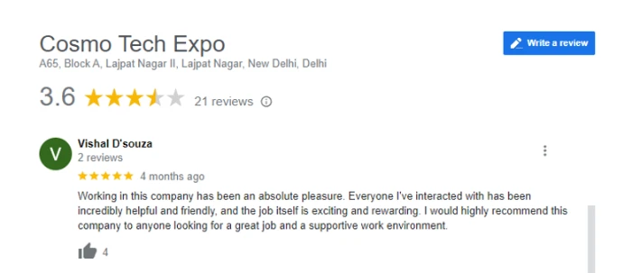 Cosmo Tech Expo's Client Reviews