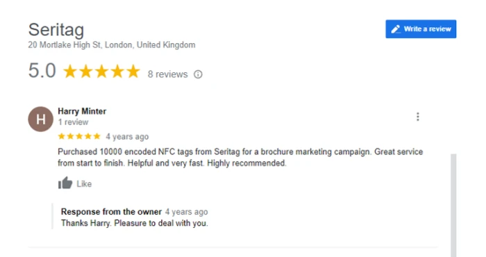 Seritag's Client Reviews