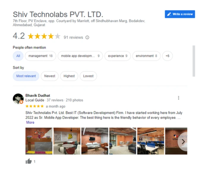 Shiv Technolabs Pvt Ltd's Client Reviews